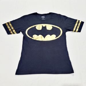 Batman Golden Graphic Bat Logo Print Womens Tee size XL